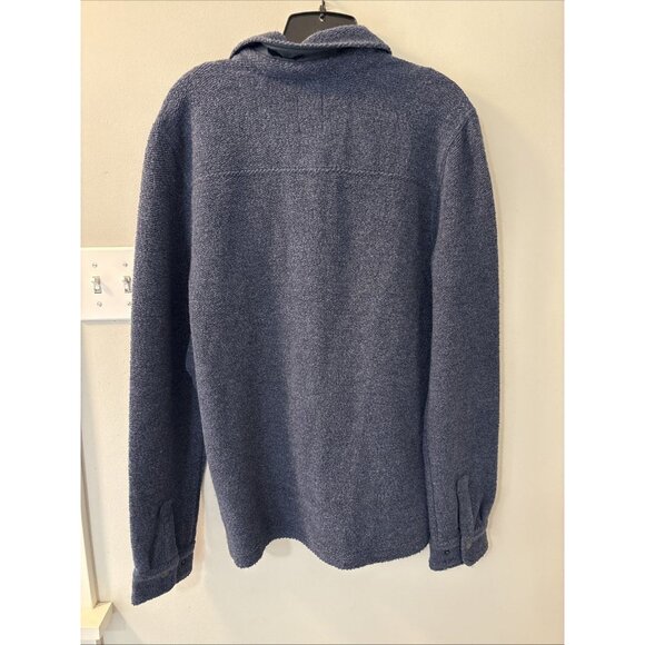 prAna IncrediWool Overshirt Men's Medium Stormy Night Heather Slim NWT MSRP $175 - Picture 11 of 12